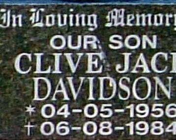 DAVIDSON Clive Jack 1956-1984