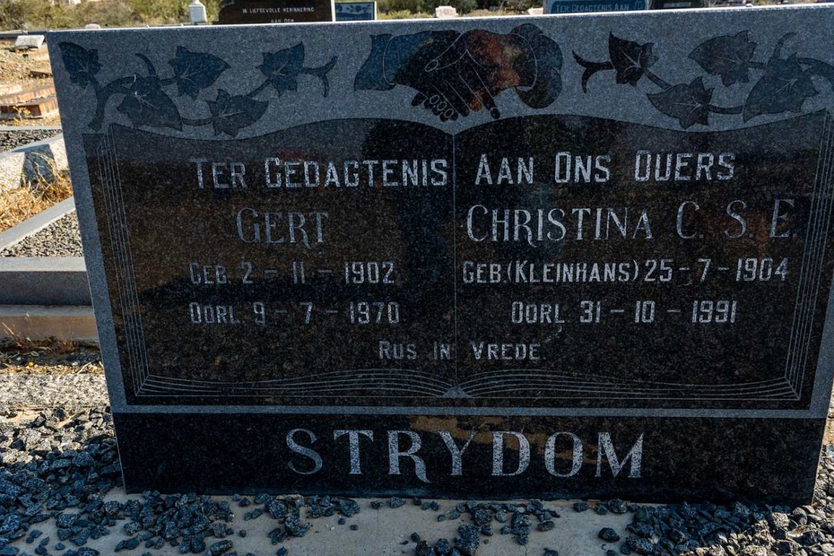 STRYDOM Gert 1902-1970 &amp; Christina C.S.E. KLEINHANS 1904-1991