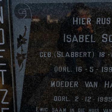 KNOETZE Isabel Sophia SLABBERT 1899-1996 :: KNOETZE Hans -1995