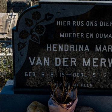 MERWE Hendrina Maria, van der 1915-1980