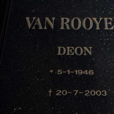 ROOYEN Deon, van 1946-2003