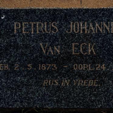 ECK Petrus Johannes, van 1873-1950