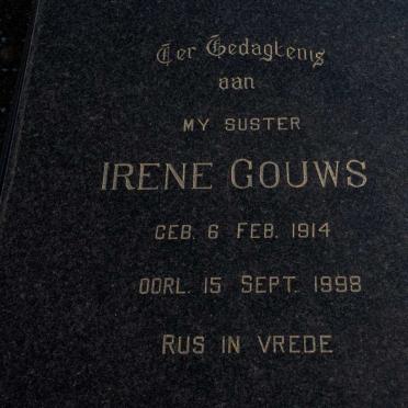 GOUWS Irene 1914-1998