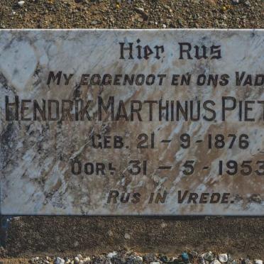 PIETERSE Hendrik Marthinus 1876-1953