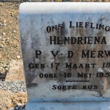 MERWE Hendriena P., v.d. 1944-1950