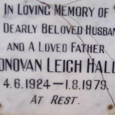 HALL Donavan Leigh 1924-1979