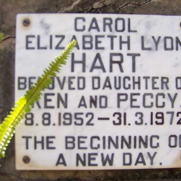 HART Carol Elizabeth Lyon 1952-1972