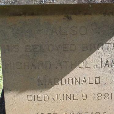 MACDONALD Richard Athol James -1881
