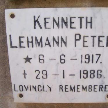 PETER Kenneth Lehmann 1917-1986