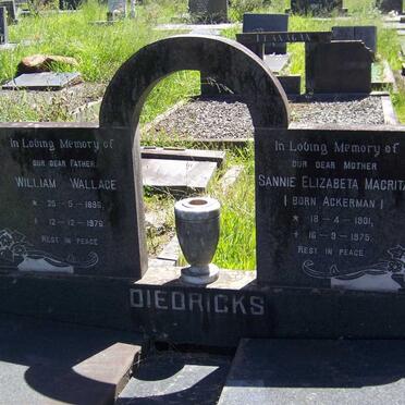 DIEDRICKS William Wallace 1896-1976 &amp; Sannie Elizabeta Magrita ACKERMAN 1901-1975