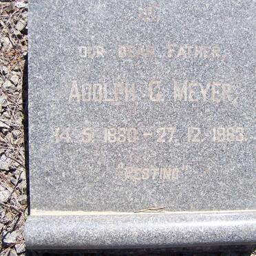 MEYER Adolph C. 1880-1963