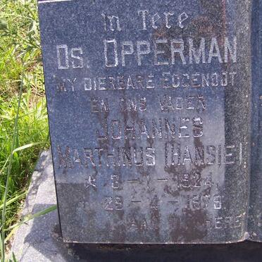 OPPERMAN Johannes Marthinus 1924-1979
