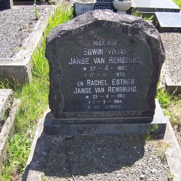 RENSBURG Edwin Vivian, Janse van 1907-1978 &amp; Rachel Esther 1917-1984
