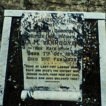 ROOYEN C.M., van nee MUIR 1890-1935