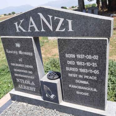 KANZI Ntlola Albert 1937-1983