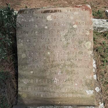 TURNER Mabel Eugenie nee FORMBY -1928