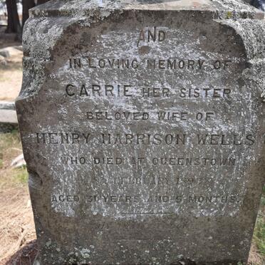 WELLS Carrie nee KELLY -1892