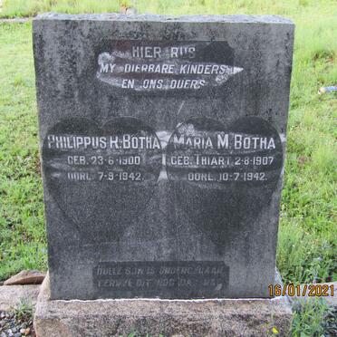 BOTHA Philippus R. 1900-1942 &amp; Maria M. THIART 1907-1942