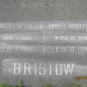 BRISTOW Charles Kerrison 1885-1980 &amp; Violet Madeline 1890-1980