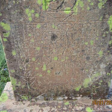 GREYVENSTEIN Herclasina Alberta 1913-1932