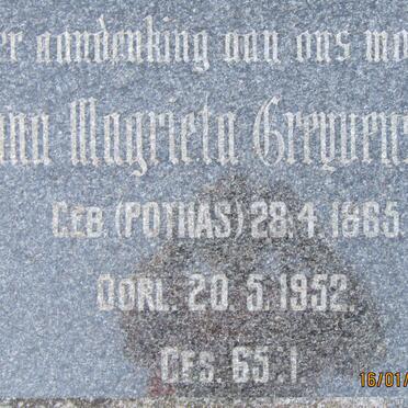 GREYVENSTEIN Anna Magrieta nee POTHAS 1865-1952