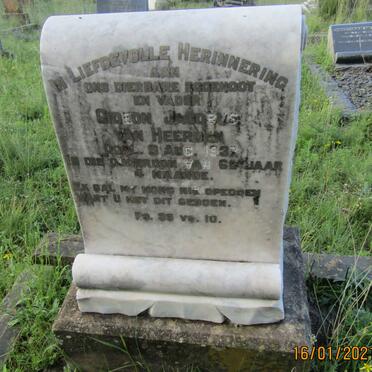 HEERDEN Gideon Jacobus, van -1932