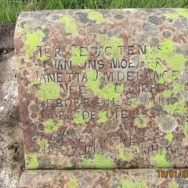 LANGE Janetta J.M., de nee OLIVIER 1869-1939