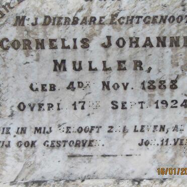 MULLER Cornelis Johannes 1888-1924