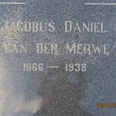 MERWE Jacobus Daniel, van der 1866-1938