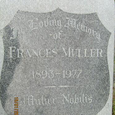 MULLER Frances 1893-1977