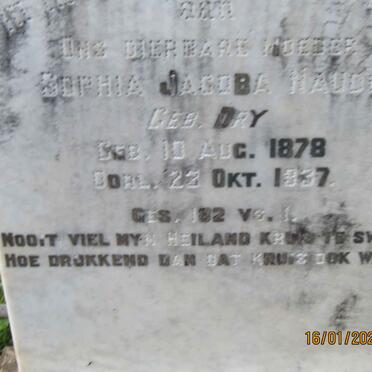 NAUDE Sophia Jacoba nee DRY 1887-1937
