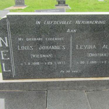 NEL Louis Johannes 1910-1977 &amp; Levina Aletta DROTSKIE 1910-1988