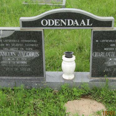 ODENDAAL Francois Jacobus 1920-1995 &amp; Charlotte Petronella 1922-1996