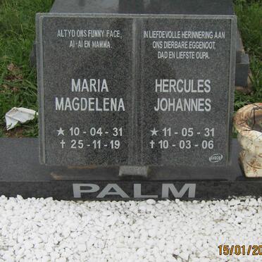 PALM Hercules Johannes 1931-2006 en Maria Magdelena 1931-2019