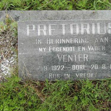 PRETORIUS Venter 1922-1986