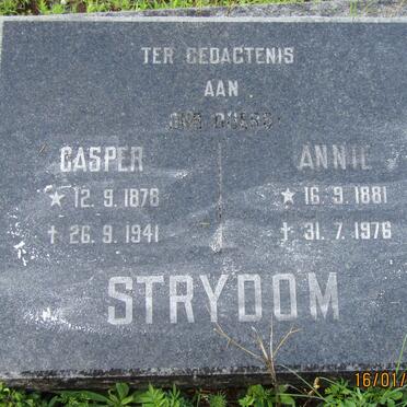STRYDOM Casper 1878-1941 &amp; Annie 1881-1976