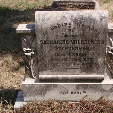 STEPHENSON Catharine Wilhelmina nee VICKERS 1870-1932