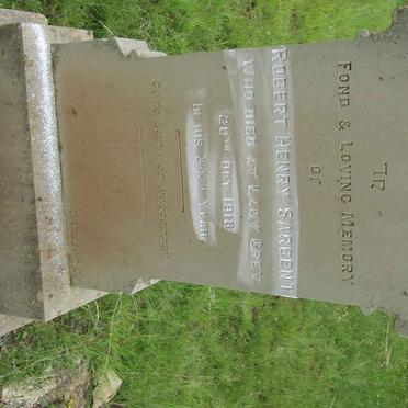 SARGENT Robert Henry -1918