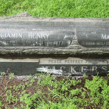 VICKERS Benjamin Henry 1913-1977 &amp; Martha Etresia NEL 1921-1971
