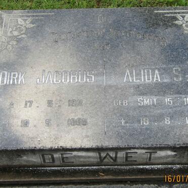 WET Dirk Jacobus, de 1911-1985 &amp; Alida S.M. SMIT 1917-1986