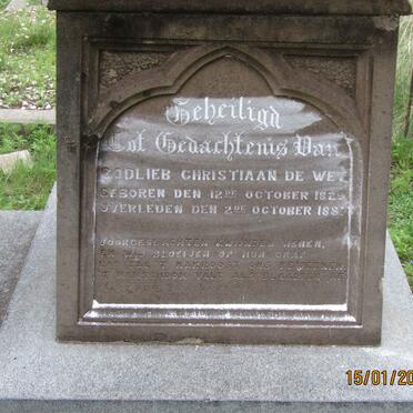 WET Godlieb Christiaan, de 1829-1887