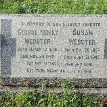 WEBSTER George Henry 1856-1942 &amp; Susan 1857-1943