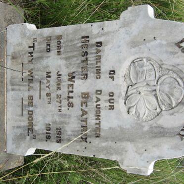 WELLS Hester Beatrix 1915-1918