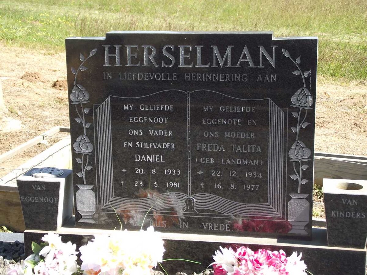 HERSELMAN Daniel 1933-1981 &amp; Freda Talita LANDMAN 1934-1977