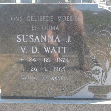 WATT Susanna J., v.d. 1874-1965