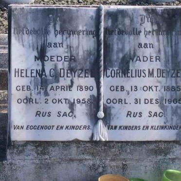 DEYZEL Cornelius M. 1885-1965 &amp; Helena C. 1890-1958
