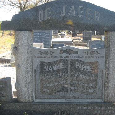 JAGER Andries J., de 1916-1963 &amp; Henriette 1922-