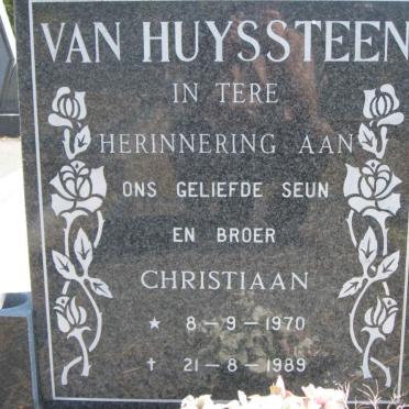 HUYSSTEEN Christiaan, van 1970-1989