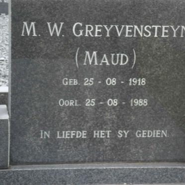 GREYVENSTEYN M.W. 1918-1988