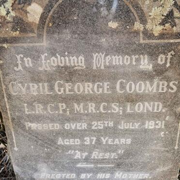COOMBS Cyril George -1931